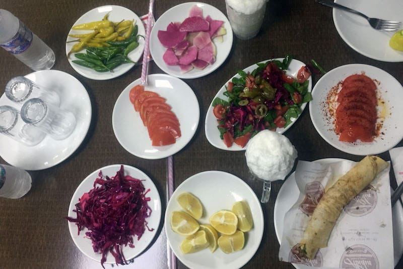 The colorful, impressive spread at Abidin’s, photo by Paul Osterlund