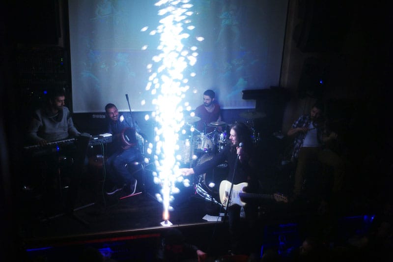 A band playing at Pikap, photo by Ayman Oghanna