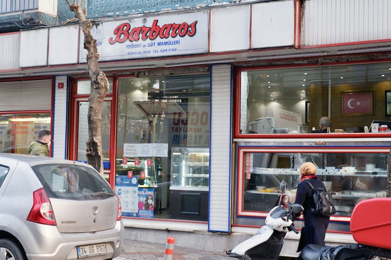 Barbaros Yoğurtçusu, a yogurt and dairy shop in Fatih, photo by Paul Benjamin Osterlund