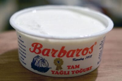 A serving of yogurt at Barbaros Yoğurtçusu, photo by Paul Benjamin Osterlund