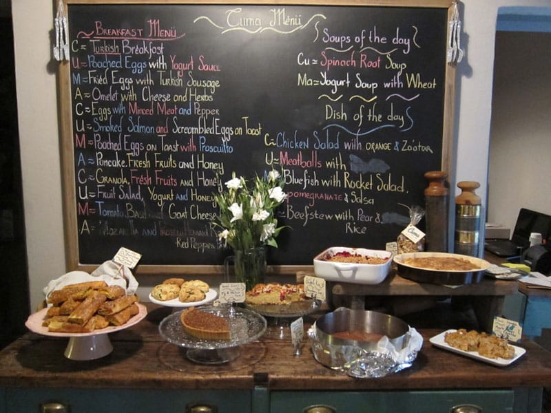 Cuma's menu, photo by Ansel Mullins
