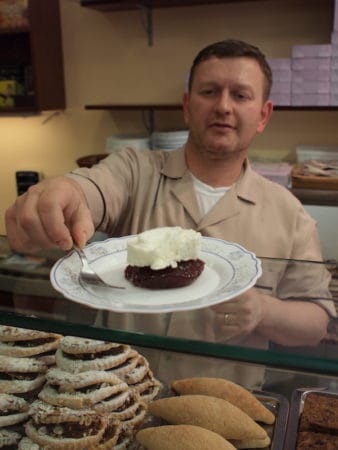 The quince dessert at Beyoğlu's Sakarya Tatlıcısı, photo by Yigal Schleifer