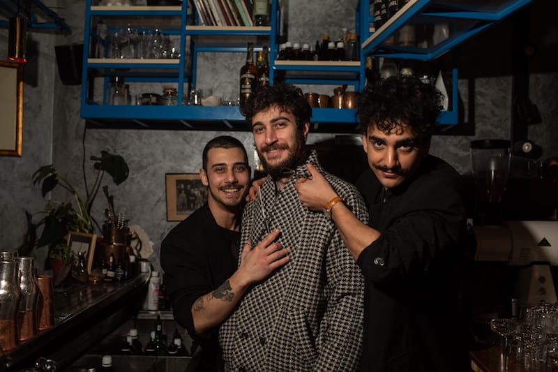Bartenders Engin Baysal, Eren Sönmez and Burak Ayaz (L to R) at Fahri Konsolos, photo by Bradley Secker