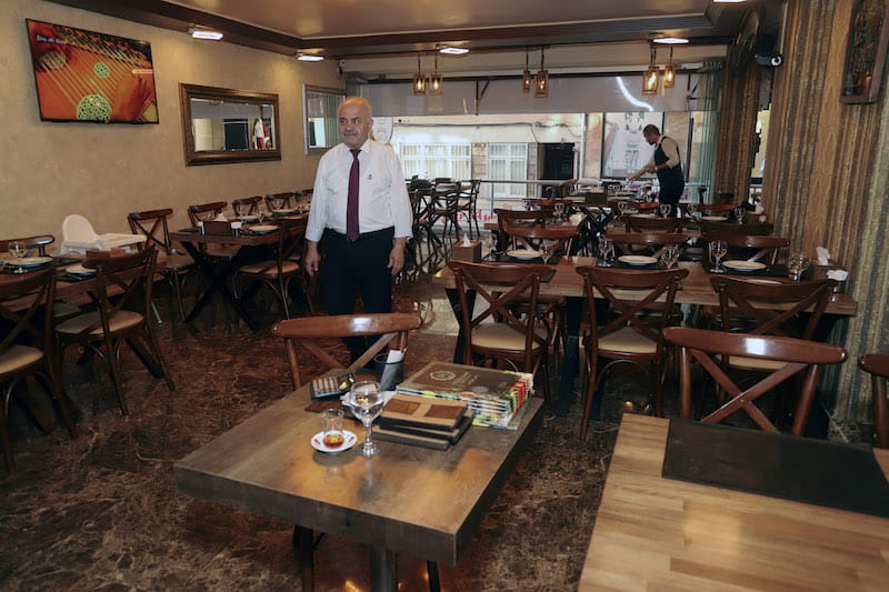 The dining room at Vezir Han, a Syrian restaurant in Istanbul, photo by Dima Al Sayed syrian restaurant istanbul