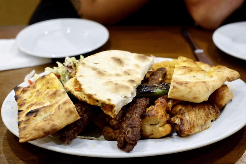 The mixed grill plate at Kimyon in Kadıköy, photo by Paul Benjamin Osterlund