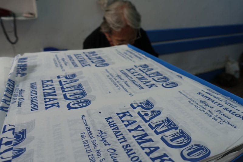 Pando's packaging paper, photo by Ansel Mullins