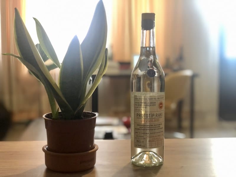 One of the 7,000 limited release bottles of Prototip boutique rakı, photo by Paul Benjamin Osterlund
