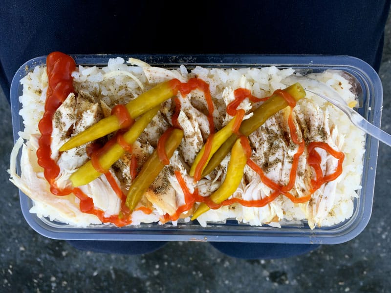 Kamuran and İbo's chicken, rice and chickpeas, photo by Paul Benjamin Osterlund