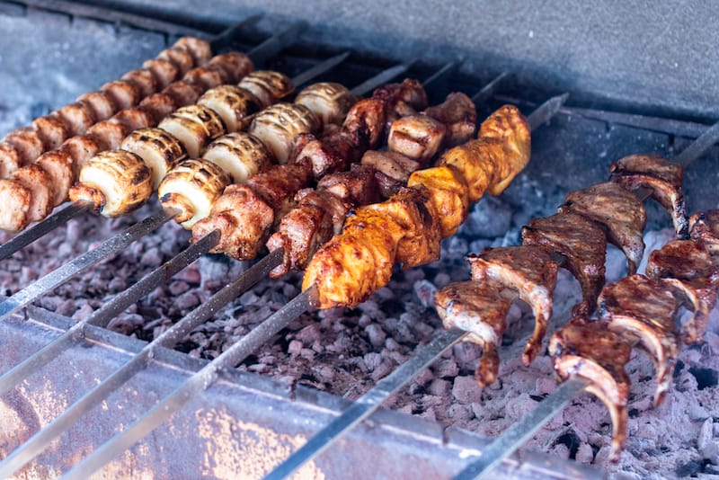Shashlik is a type of Slavic barbecue, photo by Vitaly Belousov