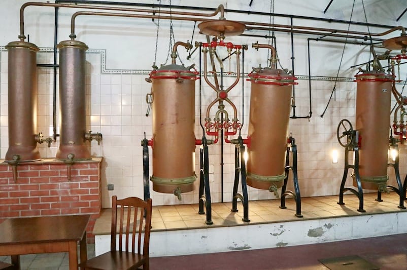 The winery’s old copper stills, which used to make aguardente vínica for the winemaking process, photo courtesy of Venâncio da Costa Lima