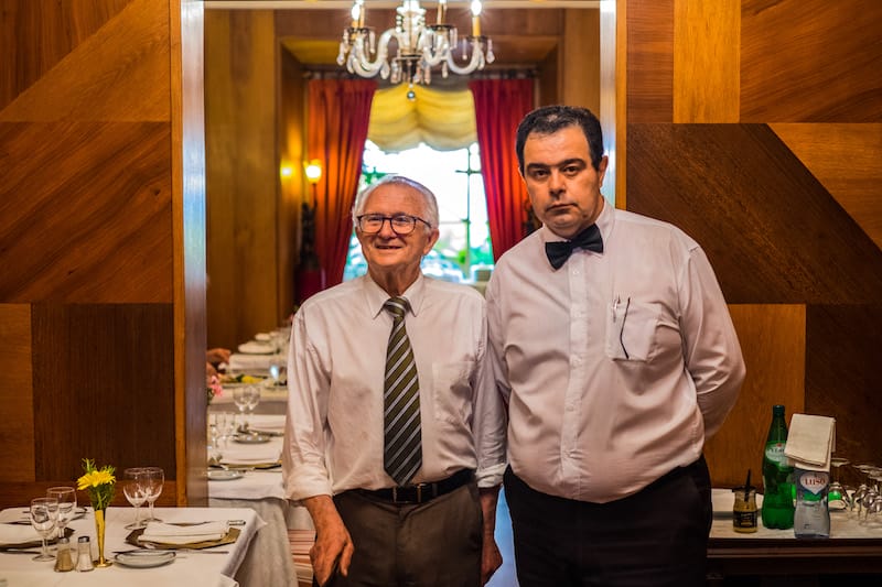 Petite Folie's owner Almerindo Gonçalves (l) and waiter Artur (r), photo by Tiago Pais