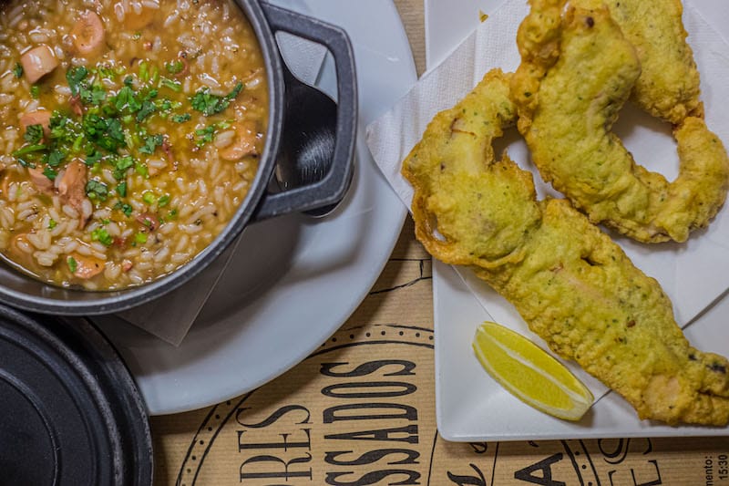 Fried octopus with octopus rice at Adega da Bairrada, photo by Tiago Pais