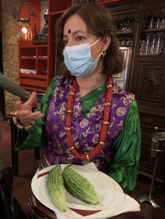 The Nepalese karela, a bitter melon, photo by Célia Pedroso