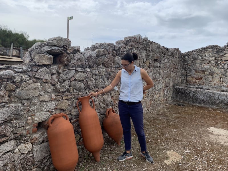 Patrícia Brum, one of the Tróia site’s archeologists, photo by Célia Pedroso Garum Lisbon