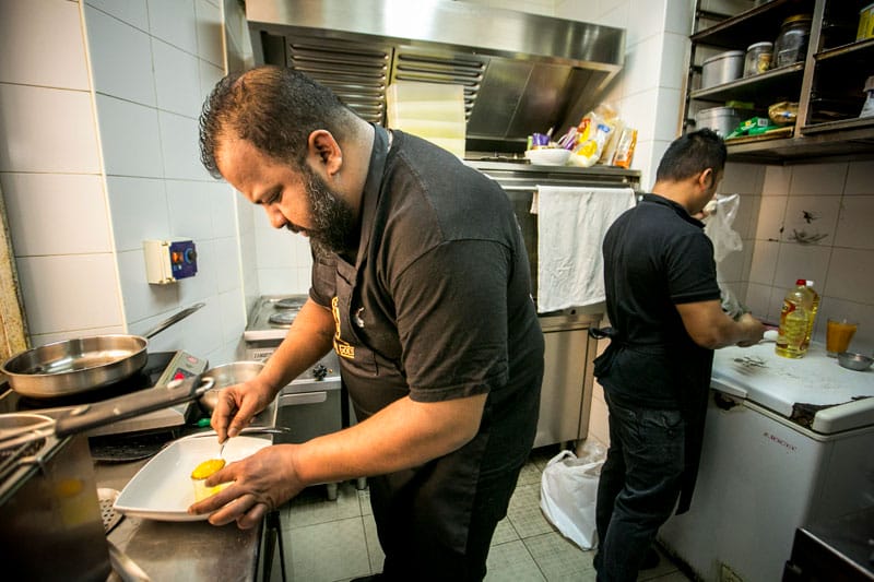 The eponymous chef in the kitchen at Jesus é Goês, photo by Rodrigo Cabrita