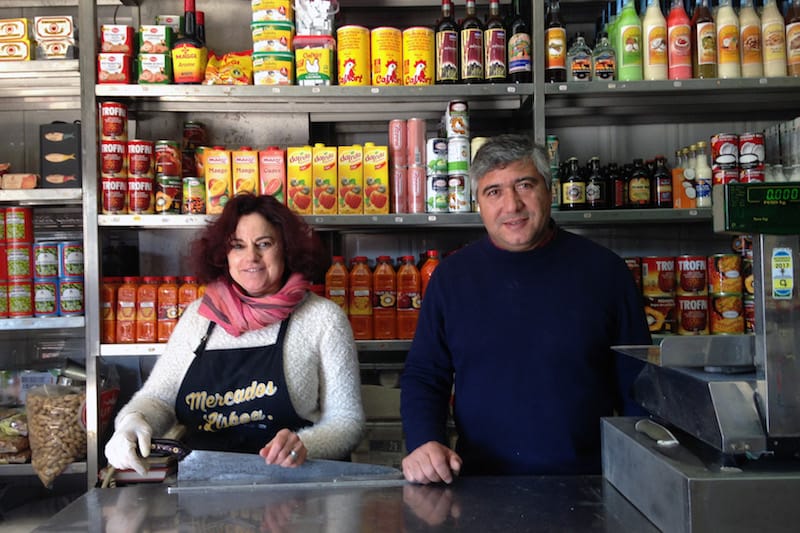Anabela and Joaquím run Loja 54 in Mercado da Ribeira, Lisbon’s historic public market, photo by Francesca Savoldi