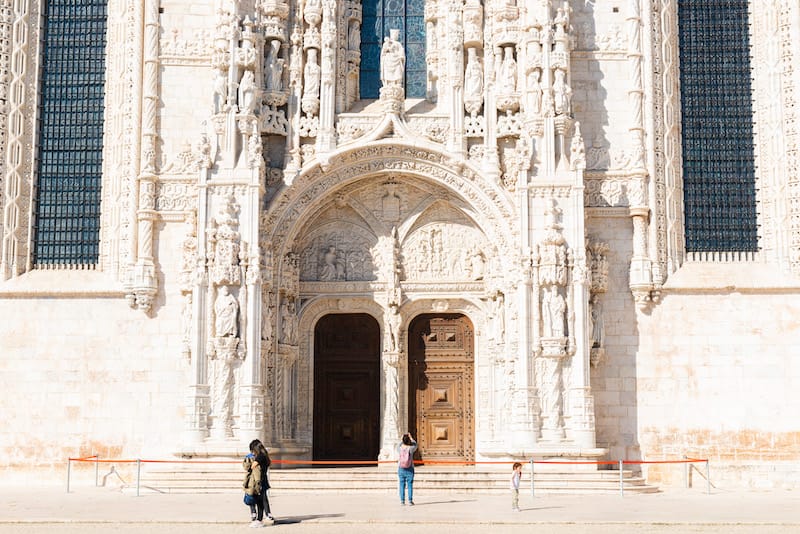 The exterior of the Monastery of Jerónimos, allegedly the origin of the egg tarts known as pastéis de Belém, photo by Austin Bush