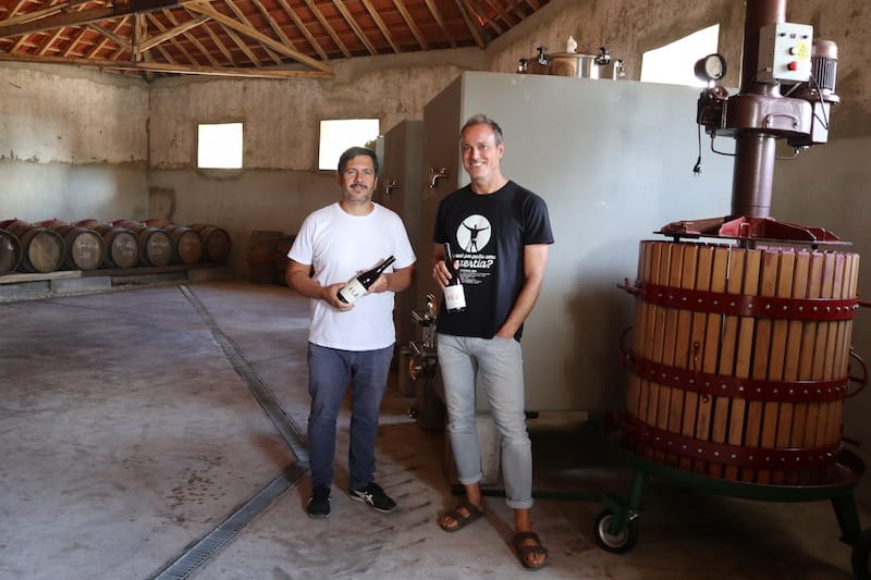Tiago Teles and António Marques da Cruz, who are making wine under the COZs label, at Quinta do Olival da Murta, photo by Célia Pedroso