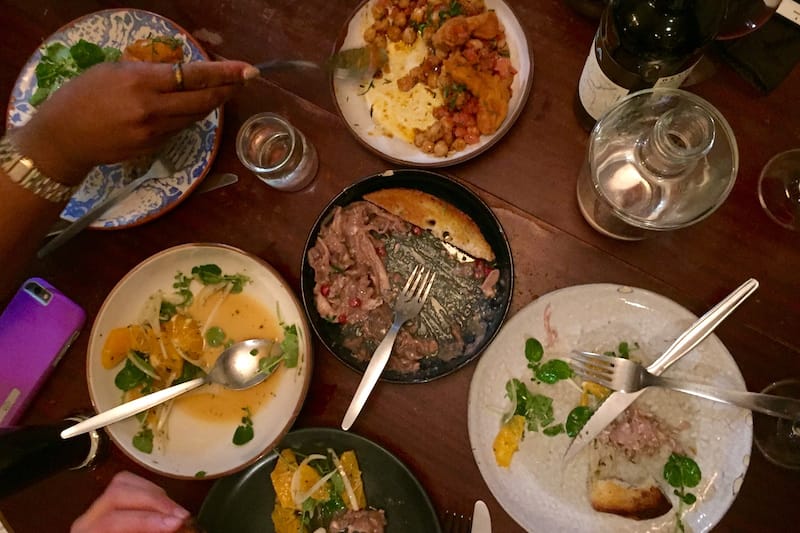 A variety of dishes at Taberna Sal Grosso, photo by Francesca Savoldi