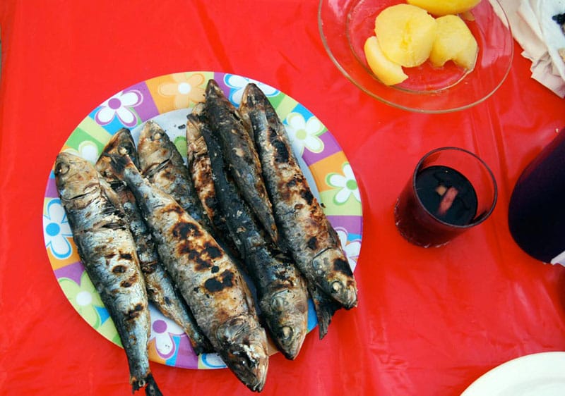 Grilled sardines at the Santo António festival, photo by Célia Pedroso