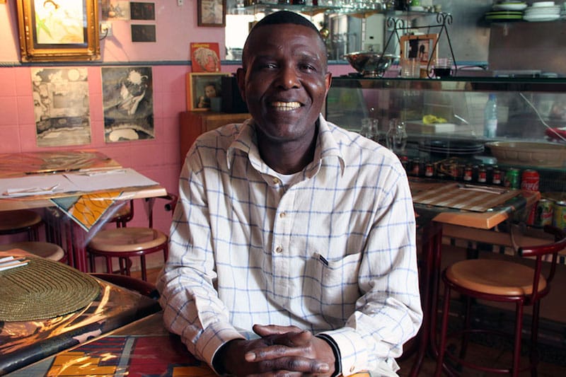 Santiago Afonso Julio, owner of Shilabo's in Lisbon, photo by Francesca Savoldi
