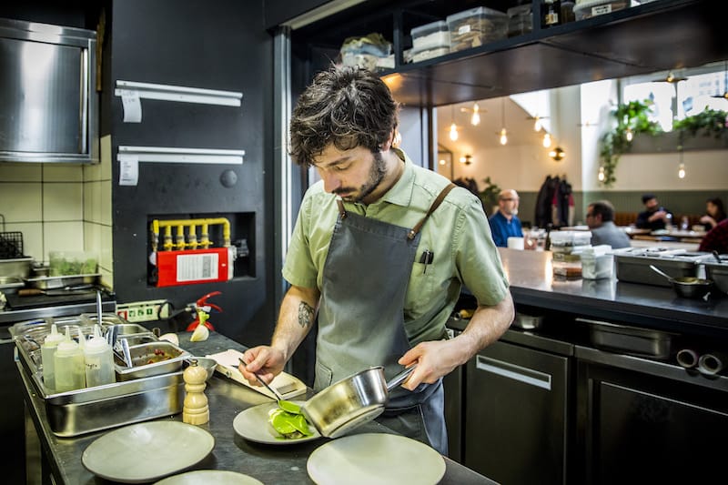 Chef António Galapito working his magic at Prado restaurant in Lisbon, photo by Rodrigo Cabrita