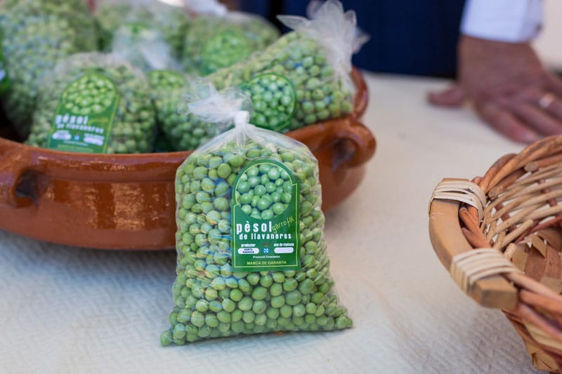 Sant Andreu de Llavaneres's famous peas, for sale at the Pea Festival, photo by Sam Zucker
