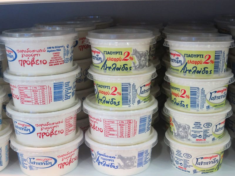 Yogurt at Gaitanidis, photo by Johanna Dimopoulos
