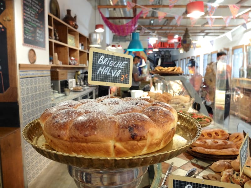 The halva brioche is made in the enormous downstairs kitchen at Souk de Nour d’Egypte, which bakes goods for all of the Shabana’s other restaurants, photo by Alexis Steinman
