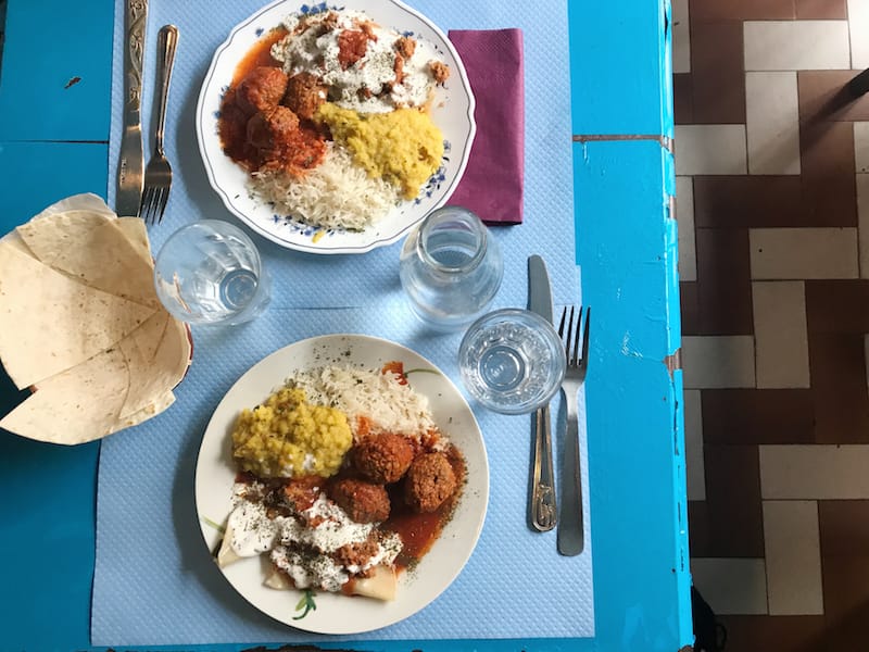 A spread of Afghan eats at Chez Romain et Marion, photo by Alexis Steinman