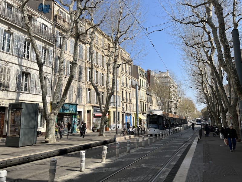 The 1 tram that runs down Chave, photo by Alexis Steinman