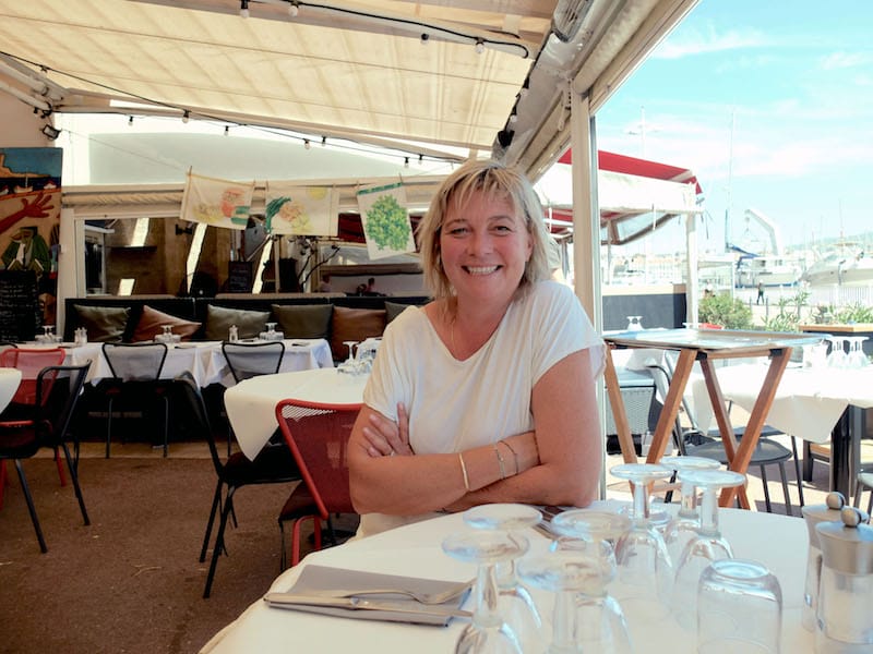 Delphine Roux, the ebullient owner of Chez Madie les Galinettes, photo by Alexis Steinman