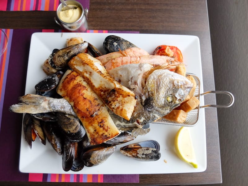 The plancha de la mer at Hippocampe, photo by Alexis Steinman
