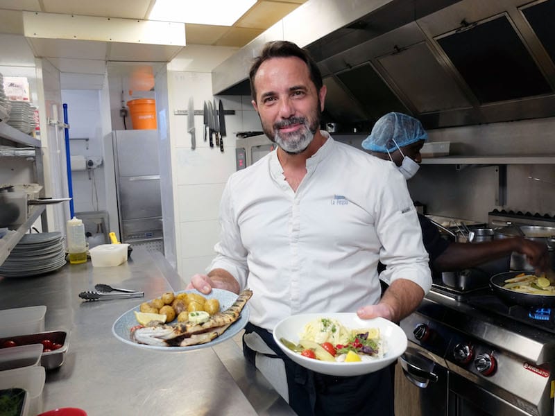 Chef-owner Joaquim Piedade in La Pergola's kitchen, photo by Alexis Steinman