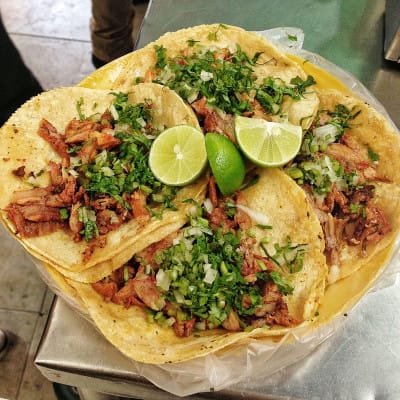 Al pastor tacos, photo by Jordana Rothman