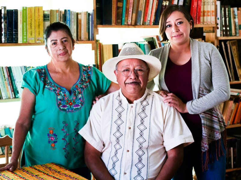 Fernando Rodriguez Delgado (center) runs Chocolate Macondo together with his family, photo by Celia Talbot Tobin