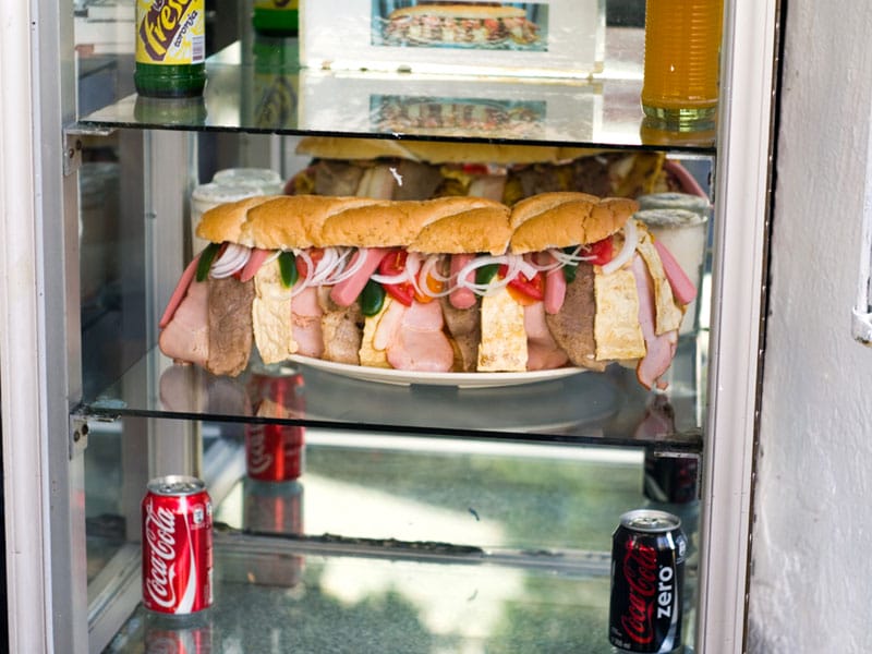Gladiador sandwich at Cafetería El Cuadrilátero, photo by Ben Herrera