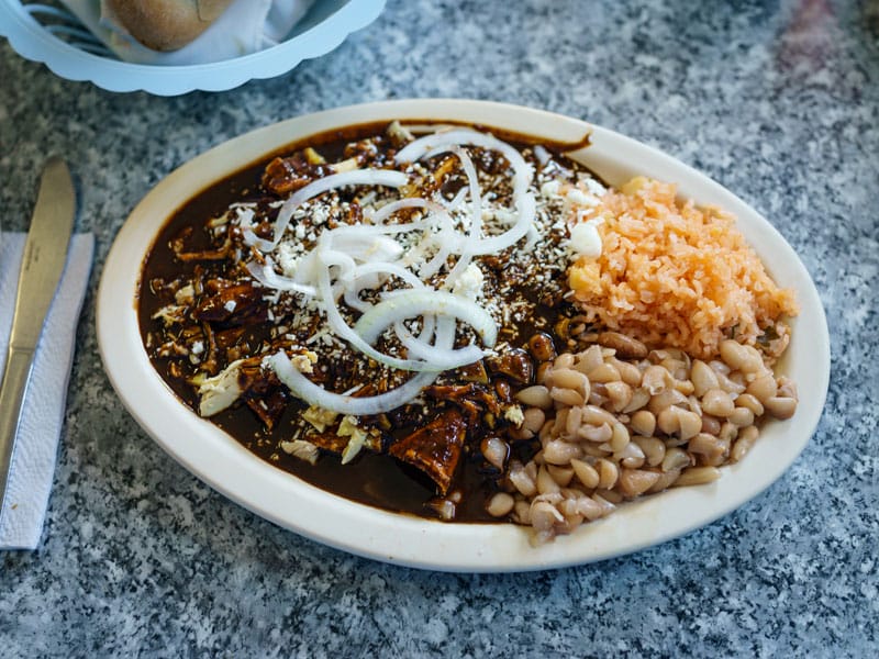 Fonda Mi Lupita's mole, photo by PJ Rountree
