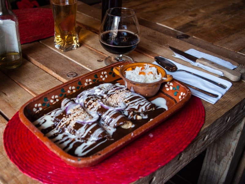 Enchiladas at Hilaria Gastrobar, photo by Ben Herrera
