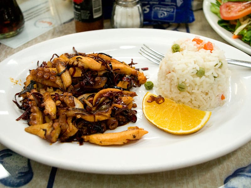 Pulpo al ajillo at La Morenita, photo by Ben Herrera