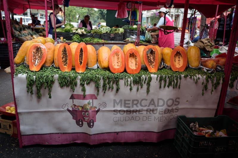 A stand at the Tuesday Tianguis in Condesa, photo by PJ Rountree