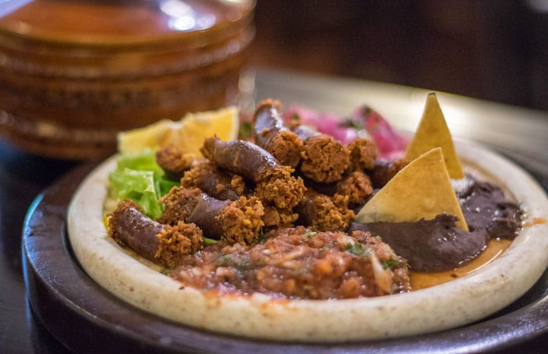 Valladolid chorizo at Hacienda San Ildefonso Teya, photo by Ben Herrera