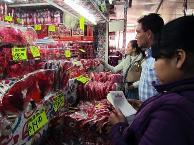 A candy stall at Mercado de la Merced, photo by James Young