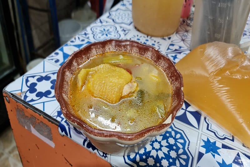 The Caldo Tlalpeño, chicken and vegetable stew with chipotles, at Cocina Margarita, photo by Paco de Santiago