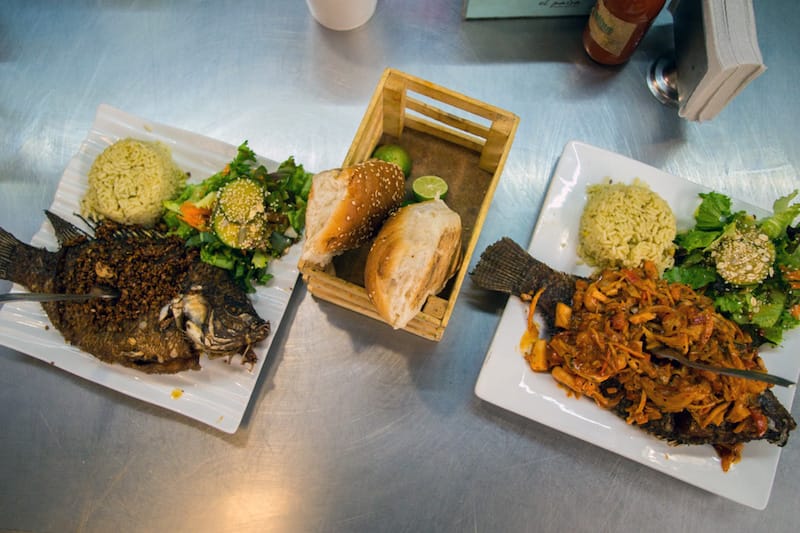 Fish at Mariscos El Paisa, photo by Ben Herrera