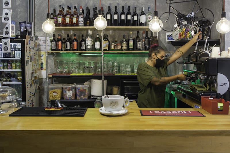 “The coffee we serve at the bar is a brand inextricably linked to the city of Naples, and one of the best coffees on the market… the black gold of Naples,” Massimo proudly tells us, photo by Claudio Menna