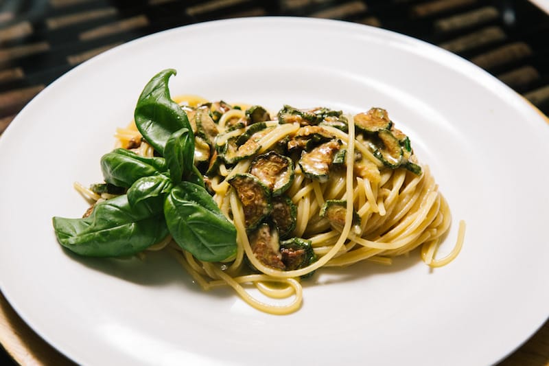 Spaghetti alla Nerano, made with local products, at Cap’alice, photo by Gianni Cipriano and Sara Smarrazzo