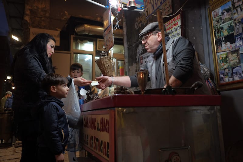 Carmine serving customers, photo by Claudio Menna