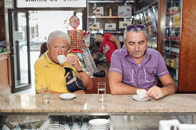 Customers drinking coffee at Café do Brasil in Vomero, photo by Carlo Rainone coffee naples