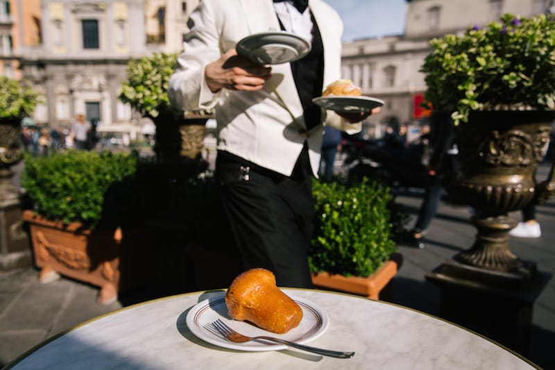 A babà at Cafè Gambrinus, photo by Gianni Cipriano and Sara Smarrazzo